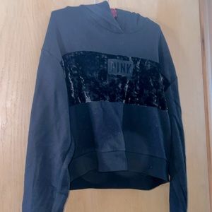 Woman’s Black Hoodie Sweatshirt by PINK SIZE Medium